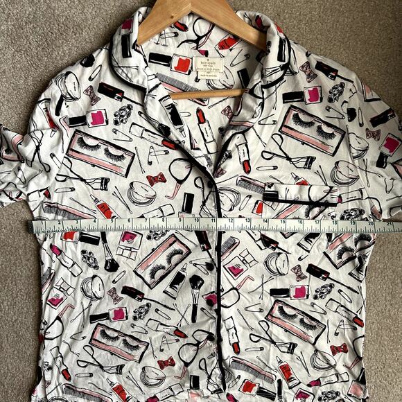 Kate Spade Loungewear Dream A Little Dream Cosmetic Makeup Pajama Top size L - Picture 4 of 12